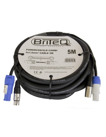powerCON/XLR COMBI 3x1,5mm² CABLE  5M
